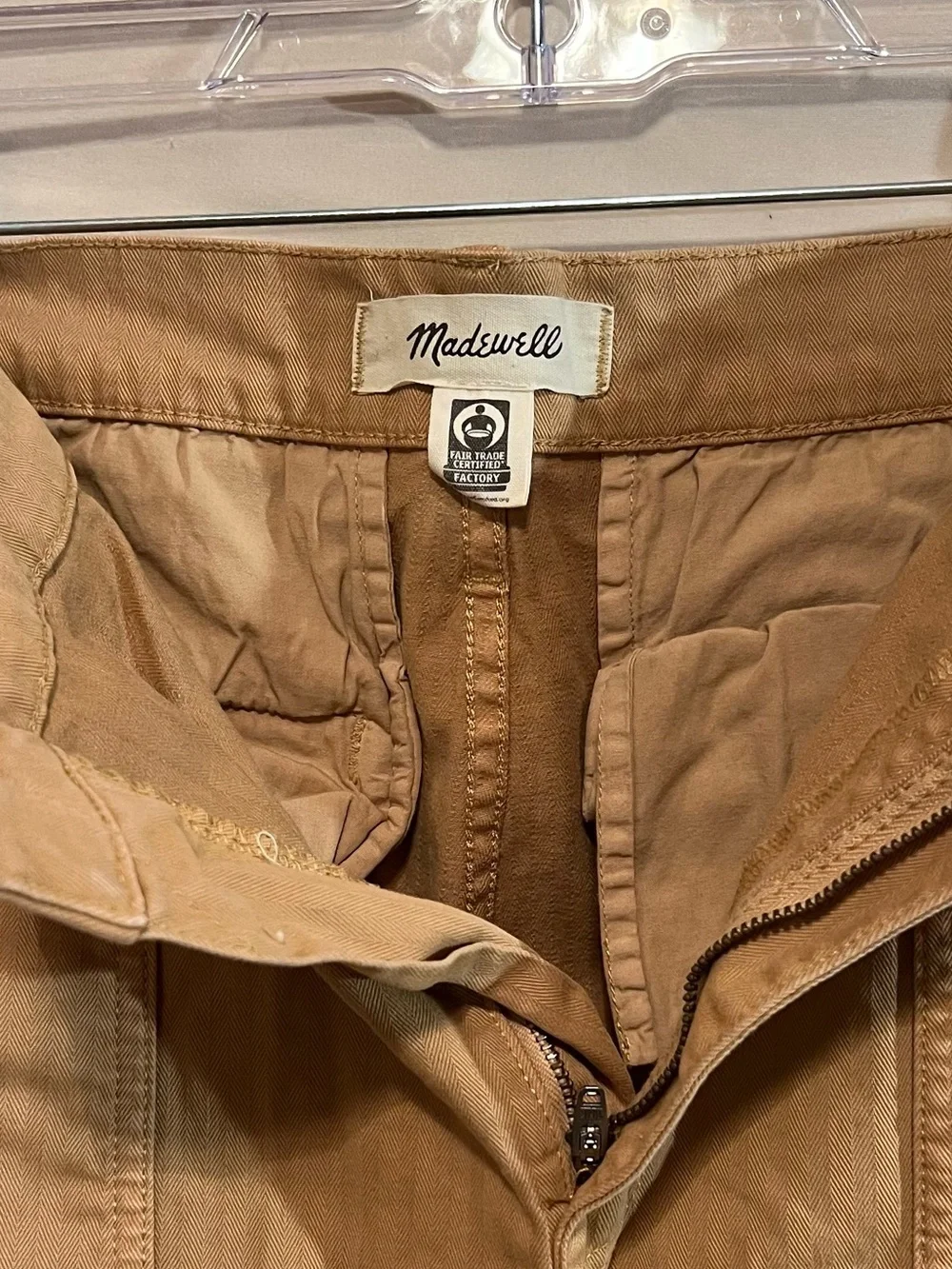 Madewell Garment Dyed 90’s High-Rise Straight Cargo Pants in Tan- Size 30